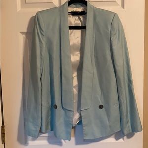 ZARA Blue viscose and linen blazer